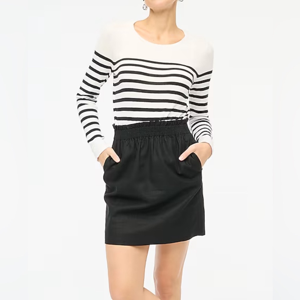 J Crew Sidewalk Skirt. Black. Cotton.